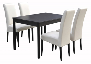 stôl Bergamo pevný+4x stolička Boston