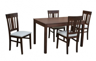 stôl Bergamo pevný+4x stolička D111