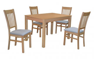 stôl Bergamo pevný+4x stolička D116