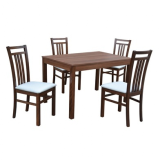 stôl Bergamo pevný+4x stolička Gabon